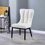 LH s&ouml;&ouml;gitool tool, tool diivan PU nahk padi restorani toolid Nordic Light Luxury Iron magamistuba k&ouml;&ouml;k kontor salongitool kontoritooli l&auml;bir&auml;&auml;kimiste tool (v&auml;rv : valge)