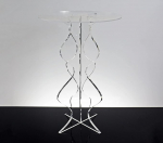 Slato Igea kaasaegse disainiga l&auml;bipaistev akr&uuml;&uuml;lkristall kohvilaud, 40 x 60 cm