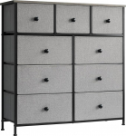 LYNCOHOME Chest of Drawers, Bedroom Drawers, Fabric Chest of Drawers with Wooden Top and Large Storage Space, Easy to Assemble, for Bedroom, Living Room, Children's Room, Closet, LH7515