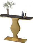 Konsoollaud Modern konsoollaud sissep&auml;&auml;suala jaoks, kaasaegne diivanilaud Faux marmorist metallist jalgadega, sissep&auml;&auml;sulaud esiuksele (v&auml;rv : must + kuld, suurus : 47.2X11.8X31.5in)