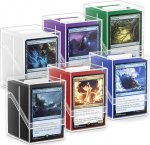 6 kaardipaki karbid, l&auml;bipaistev Commander kaardikarp koos 600 kaardi&uuml;mbrisega ja kaardijagajaga, standardformaadis kaardipaki karp, kauplemiskaardi karp, sobib ideaalselt MTG, kauplemiskaartide, spordikaartide jaoks (6)