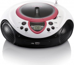 Lenco SCD-38 CD Boombox MP3/USB taasesituse ja FM-raadioga - roosa