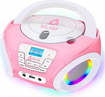 KLIM Candy Kids CD m&auml;ngija lastele - FM raadio - sisaldab patareisid - roosa - Boombox Portable - CD m&auml;ngija lastele - k&otilde;laritega, v&auml;ikelastele (roosa)