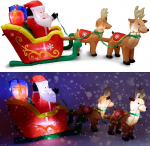 Tronje T&auml;ispuhutav XXL j&otilde;uluvana ree 250 cm - LED valgustatud p&otilde;hjap&otilde;drakelk - j&otilde;uluvana j&otilde;uluvana j&otilde;uluvana figuur j&otilde;ulukaunistus IP44 V&auml;litingimustes