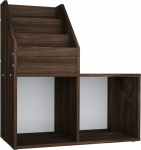 vidaXL Children's Bookcase, Toy Shelf, Storage Shelf, Children's Room Shelf, Toy Organiser, Newspaper Holder, Smoked Oak, 71 x 30 x 78.5 cm, Wood Material