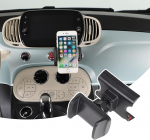 DIYUCAR auto mobiiltelefoni hoidja, mis &uuml;hildub Fiat 500 2016-2024 keskkonsooliga auto mobiiltelefoni aluse 360 &deg; p&ouml;&ouml;ramise tarvikud