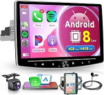 8 Core 4G + 64G juhtmevaba Carplay Android autoradio 1 DIN koos Android auto GPS navigatsiooniga WiFi