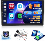 Inefala 2 + 64GB Android 15 raadio Audi A4 S4 RS4 8E B6 B7 2000-2009 toetab juhtmevaba CarPlay Android auto, 9-tolline puuteekraaniga stereo Bluetooth raadio koos WiFi GPS EQ FM/RDS tagantvaate kaameraga