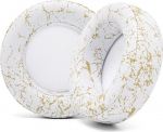 WC uuendatud asendusk&otilde;rvapadjad Corsair Virtuoso Gaming Headsetile, mis on valmistatud Wicked Cushions poolt | Parem vastupidavus, paksus, pehmem nahk ja heliisolatsioon | Kuldne marmor