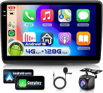 4G 128G VECHTEL 9-tolline Bluetooth autoraadio Fiat Ducato 2010/Citroen Jumper/Peugeot Boxer Carplay Android Car, Android 15, DSP EQ, WiFi GPS, Mirror Link, RDS/FM raadio 2 DIN koos AHD tagurdamisega