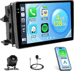 Roinvou 4+128G Android 15 autoraadio Toyota Auris Hybrid 2013-2016 koos Carplay Android autoga, 9-tolline autoraadio Incell puuteekraaniga koos GPS Bluetooth EQ WiFi RDS FM SWC tagurduskaameraga