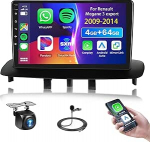 4G 64G podofo 9-tolline autoraadio Bluetooth Fiat Bravo 2008-2013 Carplay Android Auto traadita, WiFi GPS navigatsioon HiFi/RDS/FM DSP, 1280 x 720, Android 13 Raadio 2 DIN koos AHD tagurduskaameraga