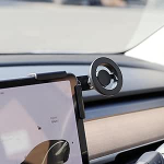 Puuteekraani nurgapealne kinnitus, magnetiline kinnitus Tesla Model Y & Model 3 RHD UK, &uuml;hildub iPhone 12-16 Standard & Plug & Pro Max, must