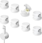 8 Pack Kabelclips Halter, 360&deg; Drehbare Kabelmanagement-Clips mit starkem Klebstoff, Cord Organizer f&uuml;r Schreibtisch, Wand, B&uuml;ro, Auto, Zuhause