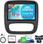 4G + 64G juhtmevaba Carplay Androidi autoraadio Renault Trafic 3 Opel Vivaro B Fiat Talento Nissan NV300 9-tolline autoraadio koos Androidi autonavigatsiooniga GPS WiFi Bluetooth FM/RDS/32 EQ/SWC/USB tagurdamine