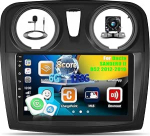 8 Core 6+128G Android 13 autoraadio Dacia Sandero II B52 2012-2019, 9-tolline IPS 2.5D raadio traadita Carplay Android Car/FM/RDS/32EQ/DSP/GPS/WiFi/SWC + AHD tahavaatekaamera