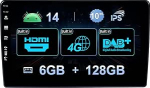 10-tolline IPS autoraadio Android 14 Ford Transit Custom 300 350 2017-2023 koos DAB + HDMI 4G Carplay Android auto DSP BT GPS WiFi SWC 6G + 128G