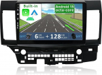YUNTX [6GB + 128GB] Android 15 2 Din autostereo sobib Mitsubishi Lancer 2008-2016-[Sisseehitatud CarPlay/Android Auto/DSP] koos kaamera toega DAB/roolijuhtimine/peegelLink/WiFi/USB/4G/360 kaamera