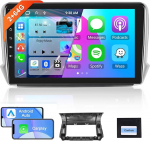 8 Core 2+64G Hodozzy Carplay Android autoraadio Peugeot 208/2008 2012-2018, Android autoraadio koos satelliitnavigatsiooniga, 10-tolline puuteekraan koos/WiFi/GPS/RDS/FM/Bluetooth/USB/DSP-ga