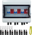 CHENGPI &uuml;lepingekaitse PV DC Isolator l&uuml;liti v&auml;lkkaitse kaitsel&uuml;liti DC 3 String 500V 25A Solar pinge kaitse IP65 veekindel Solar &uuml;hendus kasti fotogalvaanika (3 in 3 out)