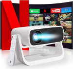 Wielio 2025 Uus nutikas projektor Sisseehitatud rakendused, Native 1080P 4K toetatud, WiFi 6 & Bluetooth 5.2, madal ventilaatorim&uuml;ra (