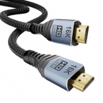 16K 10K 8K HDMI 2.2 kaabel 1.5m, 96Gbps Ultra High Speed HDMI kaabel PS5 Gaming HDMI 2.1 kaabel 16K @ 60Hz, 8K @ 240Hz, 4K @ 480Hz, eARC, Dynamic HDR10, Dolby Atmos, HDCP 2.3 Fire TV-le