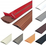 P&otilde;randakaabli kaitsekate, paindlik m&otilde;&otilde;tu l&otilde;igatud, PVC-kaabli kaitse, isekleepuv p&otilde;randakaabli kate, p&otilde;randakaabli kanal, kaitseb kaableid ja hoiab &auml;ra komistamisohu, 50 mm x 5 m, pruun puidujoonis