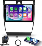 Hodozzy autoraadio 4G + 64G Audi A6 C5 1997-2004 S6 1999-2004 RS6 2002-2006 Android 9 tolli InCell puuteekraaniga navigatsiooni Carplay traadita Android auto, raadio 2 DIN Bluetooth DSP WiFi FM RDS