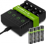 Venom laadimisjaam koos laetava akuga pluss 4 x AA 2100mAh akud