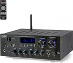 Pyle Bluetooth kodune heliv&otilde;imendi vastuv&otilde;tja Stereo 300W kahe kanaliga helis&uuml;steem koos MP3, USB, SD, AUX, RCA, MIC, k&otilde;rvaklapid, FM, LED, Reverb Delay, koduteatri k&otilde;larite, stuudio jaoks - PDA69BU