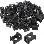 hankekaart Kabelbinder-Basis, Sattelbefestigung, Drahthalter, 15,3 x 10,2 x 6,9 mm, Drahtklammern, Organizer-Halterungen f&uuml;r elektronische Dr&auml;hte, Schwarz, 0,4 cm Durchmesser, 500 St&uuml;ck