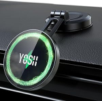 YOSH Mag-Safe Car Mount 15 W mobiiltelefoni hoidja auto laadimisfunktsiooniga, armatuurlaua magnetiline traadita laadija auto, mobiiltelefoni hoidja N55 magnetitega iPhone 16 15 14 14 13 12 Samsungile