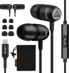 LUDOS Clamor 2 Pro USB C k&otilde;rvaklapid, 5-aastane garantii iPhone 16 15 Pro Max Plus Samsung Galaxy S24 S23 Ultra S22 S21 FE S20 A53 A54, USB Type C k&otilde;rvaklapid koos mikrofoniga In-Ear koos kaabliga iPadile