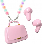 ANCwear juhtmevabad Bluetooth-k&otilde;rvaklapid - Stiilsed k&otilde;rvaklapid koos mini k&auml;ekoti laadimiskohvriga, riputamiseks nagu k&auml;ekott, 22 tundi m&auml;nguaega, kingitusidee naistele ja teismelistele