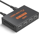 L'Puluva HDMI Splitter 1 in 4 v&auml;ljundit 4 Way Splitter Support 3D 4K 1080P 1 x 4 HDMI Video Splitter 4 porti PS3/4 Xbox HDTV monitor projektorile