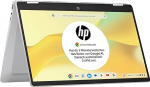HP Chromebook x360 Laptop, 14 Inch Touchscreen, Intel Processor N100, 4 GB DDR4 RAM, 128GB eUFS, Intel UHD Graphics, ChromeOS Operating System, QWERTZ, Gemini, Silver