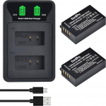 DuraPro 2pcs 1200mAh EN-EL20 EN EL20 Battery + LCD Dual USB Charger with Type C Port for Nikon EN-EL20, EN-EL20a, Nikon Coolpix P1000, P950 Coolpix A 1 J1/1 J2/1 J3/1 S1/1 V3 Cameras