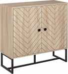 HOMCOM Sideboard, 2 Doors, Wood and Metal Feet - Black, Dimensions: 80 x 29.5 x 80 cm (L x W x H)