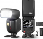 NEEWER Z880-C 2.4G 76W TTL Camera Flash Speedlite Flash Compatible with Canon User Interface Modelling Light TTL/M Quick Switch TCM Button, 1/8000s HSS 7.2V/3000mAh Battery 600 Full Power Flashes