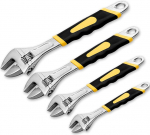 V&otilde;tmekomplekt, 4 suurust 150/205/252/312 mm reguleeritav mutriv&otilde;ti 2-in-1 reguleeritav mutriv&otilde;ti, valmistatud kroomterasest (max. 22/27/35/38 mm l&otilde;ugade laius)