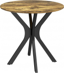 HOMCOM Dining Table 78 x 78 cm Round Kitchen Table for 2 People Dining Room Table with Spider Steel Frame Coffee Table for Kitchen, Dining Room and Living Room, Rustic Brown