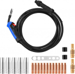 MB15 AK Kaitsegaasi voolikupakett, 5 m MIG-keevitusp&otilde;leti, voolikupakett, kaitsegaasi keevitusseadmed, gaasijahutusega, painduv keevituskaabel koos 21 kuluva osa komplektiga, keevitustarvikud MIG/MAG jaoks