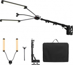 GSKAIWEN 50W 3000-6500K Dimmable LED Double Arm Light with 105cm Triangle Boom Wall Mounted Photography Lighting Kit for Makeup, Live Broadcast, Eyebrows, Tattoo Lamp, Studio Video