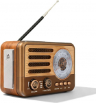 Retro raadio, Am/Fm/SW Nostalgia raadio, kaasaskantav k&ouml;&ouml;giraadio USB/TF kaardipesaga, Retro raadio Bluetooth 5.0 1200 mAh akuga, v&auml;ike raadio k&ouml;&ouml;gi/magamistoa/kontori jaoks, laetav raadio.