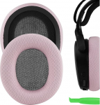 Geekria Comfort Mesh kangast asendusk&otilde;rvapadjad SteelSeries Arctis Prime, Arctis PRO, Arctis 9X, Arctis 7, Arctis 5, Arctis 3 k&otilde;rvaklappide k&otilde;rvapadjad, k&otilde;rvaklappide k&otilde;rvapadjad, k&otilde;rvaklappide parandamine (roosa)