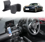 METYOUCAR auto mobiiltelefoni hoidik Mazda MX-5 ND 2016-2024 keskne &otilde;huventilaator vasakule k&uuml;ljele p&ouml;&ouml;ratav fikseeritud mobiiltelefoni hoidik autole, mis sobib iPhone'ile ja Android nutitelefonidele paremale roolile (Clip/A)
