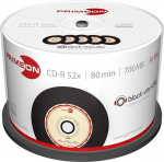 PRIMEON CD-R 80Min/700MB/52x Cakebox (50 plaati), 2761108 ((50 plaati) must-vin&uuml;&uuml;lplaadi pind)