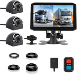 VSYSTO 7" veoauto kaameras&uuml;steem 4K tagantvaate kaamera komplekt Van Dash Cam poolhaagise traktori RV HD 1080P eesmine k&uuml;lgmine tagumine tagavarakaamera koos GPS infrapuna &ouml;&ouml;n&auml;gemise objektiiviga