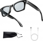 Ai Brille f&uuml;r Damen und Herren, Smart Brille mit Kamera, 4K 8MP Powered by ChatGPT AI, Mikrofon Anruf Rauschunterdr&uuml;ckung, &Uuml;bersetzung & Videoaufnahme, IP65 Wasserdicht, Cleanlence 35g Bluetoot Brille