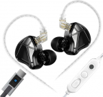 KZ AXAS In-Ear Gaming k&otilde;rvaklapid, IEM First Person Shooter m&auml;ngudele, HiFi k&otilde;rvaklapid koos mikrofoniga m&auml;ngude ja muusika jaoks, 4-tasandilise h&auml;&auml;lestusl&uuml;litiga, 2-pinnaline eemaldatav h&otilde;betatud IEM